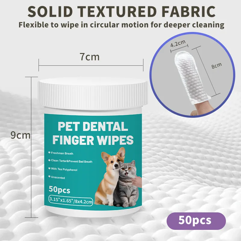 No Rinse Dog Teeth Whitening Wipes Sustainable Pet Teeth Care